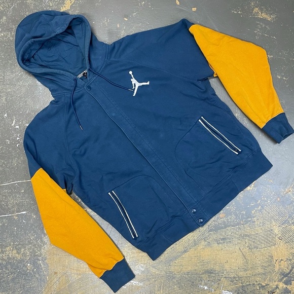 Air Jordan Laney Zip Button Up Hooded Jacket 689020-442 XL Nike Jumpman - Picture 12 of 12